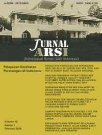 Image of Jurnal ARSI (Administrasi Rumah Sakit Indonesia)