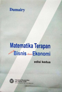 Image of MATEMATIKA TERAPAN UNTUK BISINIS DAN EKONOMI